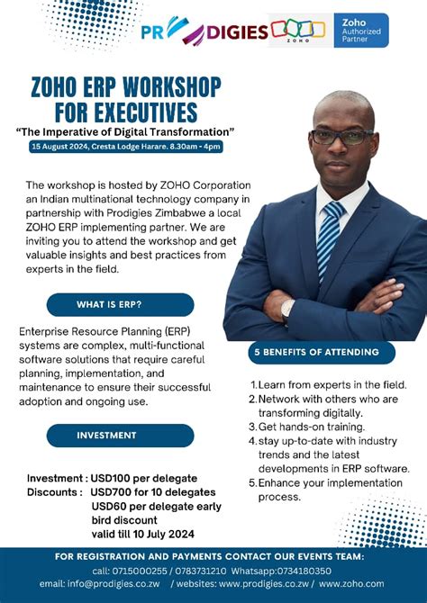 ZOHO ERP Workshop For Executives Techzim