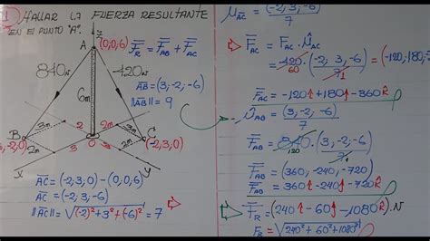 FÍsica I Fuerza Resultante Vectores En El Espacio Youtube