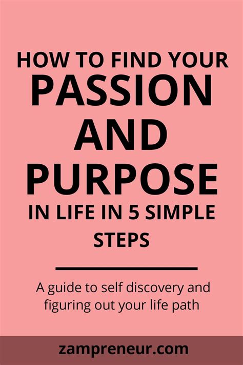 How To Discover Your Passion And Purpose In Life Z A M P R E N E U R