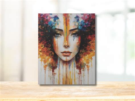 Lady of the Dreams Portrait of Blue Eyes Artwork Woman Expressive Face ...