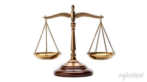 Fairness Scales Of Justice Isolated On White Transparent Background