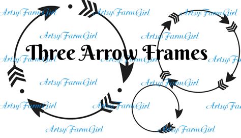 Circle Arrow Frames Svg Instant Download Etsy