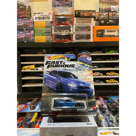 Jual HOT WHEELS PREMIUM NISSAN SKYLINE R BIRU FAST FURIOUS Shopee Indonesia