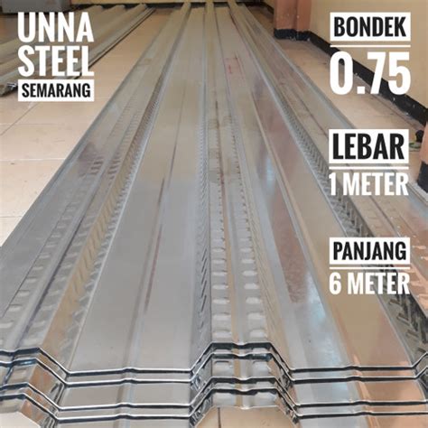 Jual Bondek 0 75 0 75 Panjang 6 Meter 6m Bondeck Plat Cor Kota Semarang Unna Steel Tokopedia