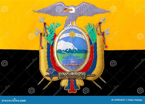 Escudo De Armas De Ecuador Sello O Emblema Nacional Imagen De Archivo