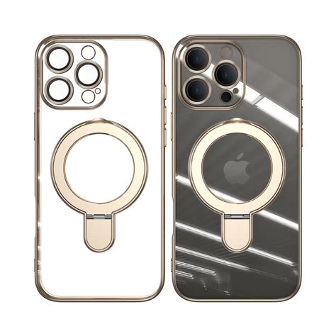 ELEHOLD Plating Magnetic Case for iPhone 16 Pro Max Case Transparent