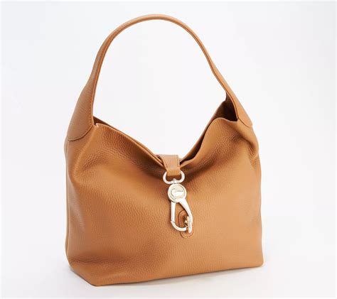 Dooney Bourke Logo Lock Pebble Leather Hobo Seeu Edu Mk