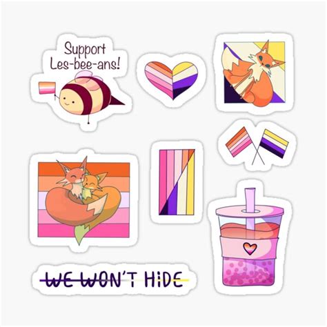 Nonbinary Lesbian Pride Sticker For Sale By Forthefrogwar Redbubble