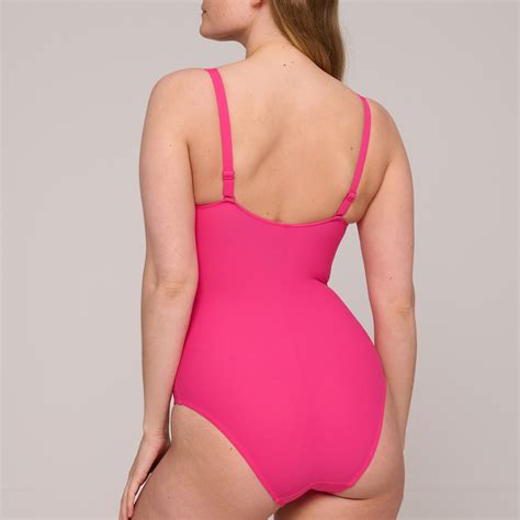 Prima Donna Swim Aswan Plunge Badpak Beugelloos C G Dragon Fruit Lotus Lingerie