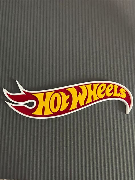 Hot Wheels 3d Printed Sign Logo Etsy