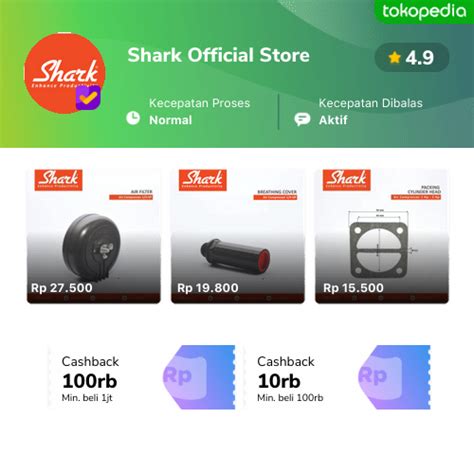 Shark Official Store - Produk Resmi & Terlengkap | Tokopedia