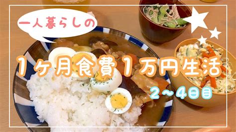 1ヶ月食費1万円生活【その2】一人暮らしの食費節約一口コンロ Youtube