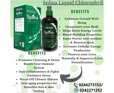 Edmark Ghana Splina Liquid Chlorophyll To Nourish Cleanse And Balance