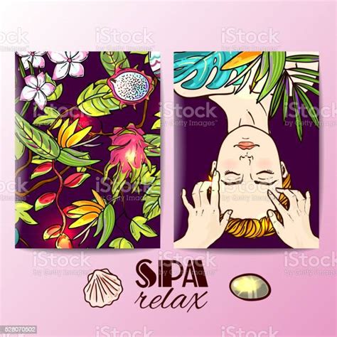 Massage Au Spa Son Visage Vecteurs Libres De Droits Et Plus Dimages