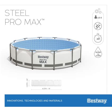 Bestway Steel Pro MAX Frame Pool Komplett Set 427x107 56950 | pool ...