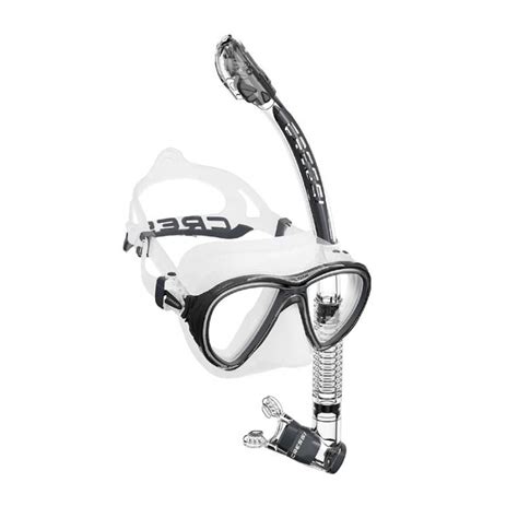 Cressi Kit Quantum Mask Itaca Snorkel Clear Black