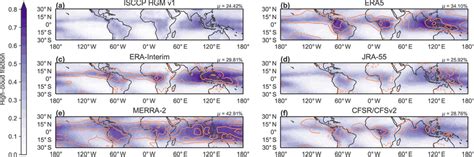 Climatological Mean Spatial Distribution Of High Cloud Cover Hcc For