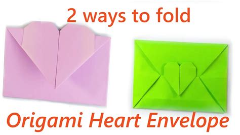 Origami Heart Envelope Diyheartenvelope Youtube