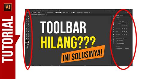 [tutorial] Ilustrator Cara Memunculkan Toolbar Yang Hilang Youtube