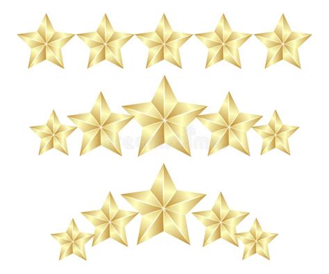 Shiny Gold Star Rating Award Five Star Customer Product Rating