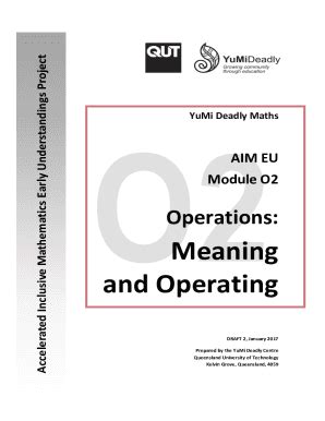 Fillable Online Research Qut Edu Aim Eu Module O Operations Meaning