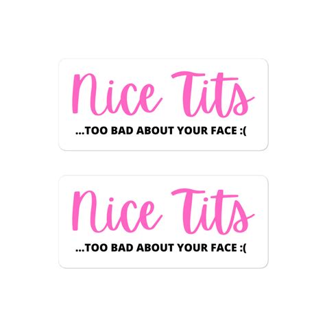 Nice Tits Too Bad About Your Face Sticker Pack PYGear