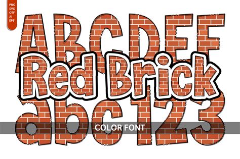 Red Brick Font By Imagination Switch · Creative Fabrica