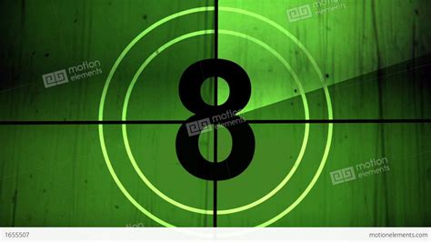 Old Film Countdown Leader With Sound Stock Animation | 1655507