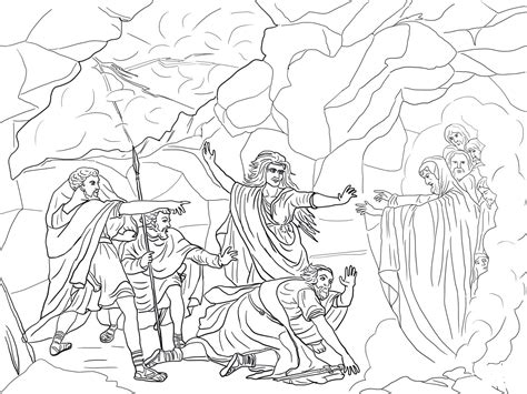 Saul And Witch Of Endor Coloring Page Colouringpages