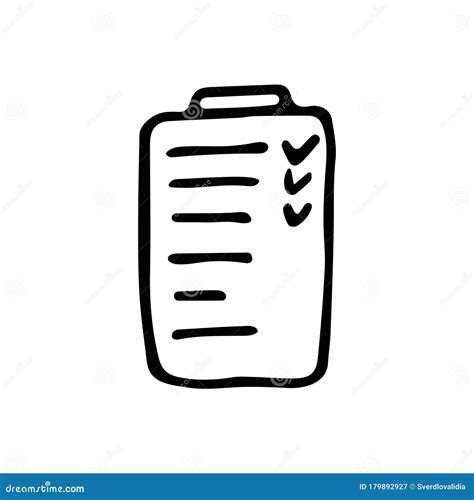 Checklist Doodle Vector Illustration Hand Drawn Sketch Style Vector