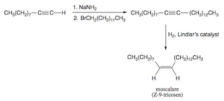 Fill in the missing reagents in the incomplete synthesis of muscalure ...