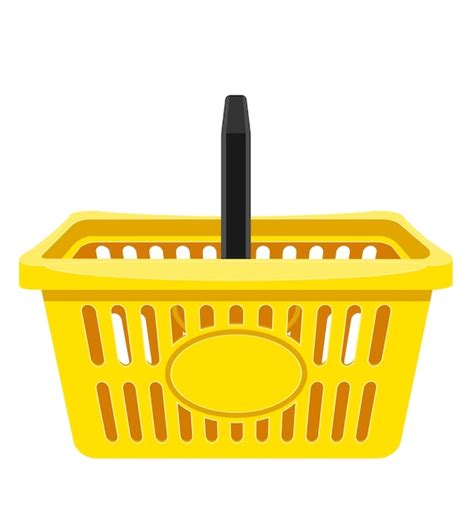 Пластиковая корзина для покупок в магазине векторная иллюстрация ...
