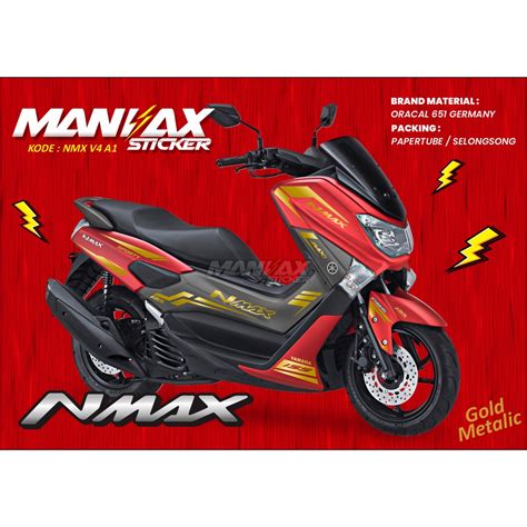 Jual Stiker Cutting Striping Nmax Gold Hitam Striping Cutting Yamaha