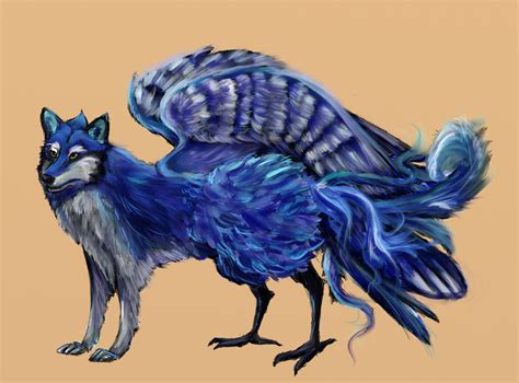 Wolf/Blue Jay Hybrid by aikawarazu-desu on DeviantArt