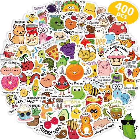 Snapklik.com : 400 Pcs Cute Stickers For Kids, Water Bottle Stickers ...