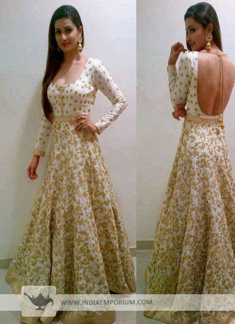 Gorgeous Backless Design Off White Anarkali Suit With Tassel