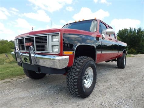 1988 Gmc K30 Crew Cab Sierra Classic Fuel Injected 454 Lifted Rust Free 4x4 For Sale