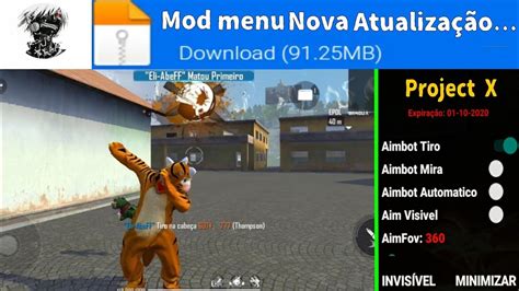 Novo Mod Menu Free Fire Atualizado Hack 100 HS Antiban Teleporte Rápido