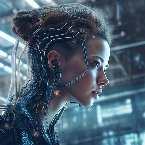 Premium Photo Cyberpunk Futuristic Gaming And Scifi Woman For Fantasy