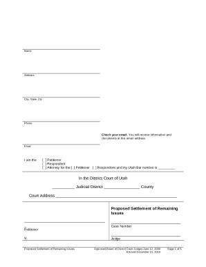 Declaration Of Jurisdiction And Grounds For Utah Courts Doc