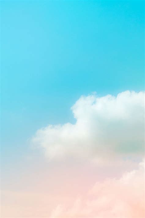 Download premium image of Pastel pink blue gradient sky with clouds ...