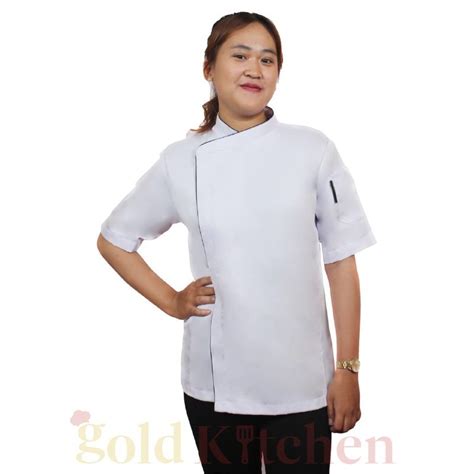 Jual Baju Chef Baju Koki Chef Jacket Seragam Kerja Pria Wanita Lengan