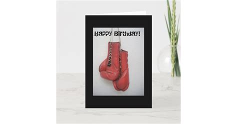 Boxing Gloves Happy Birthday Card Zazzle