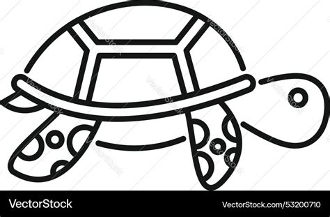 Cute Turtle Walking In The Wild Royalty Free Vector Image