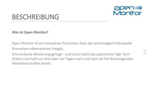 OPEN MONITOR Marketing- und Qualitätsstandards neu definiert. - ppt ...