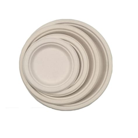 Custom Eco Friendly Bagasse Round Plates