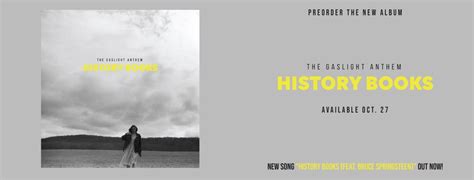 THE GASLIGHT ANTHEM Release Title Track HISTORY BOOKS Ft BRUCE