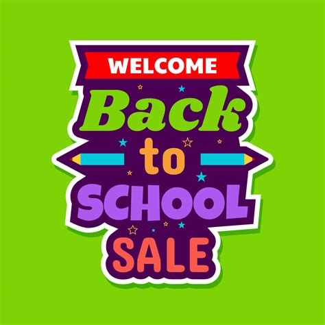 Back To School Sale Poster 209041 Vector Art At Vecteezy