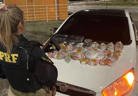 Homem é preso transportando cerca de 13 kg de drogas do Rio para