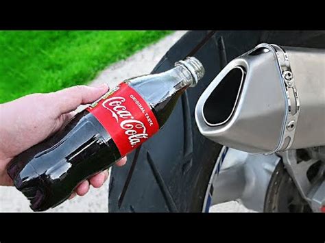 Experiment Coca Cola In Motorcycle Exhaust Youtube